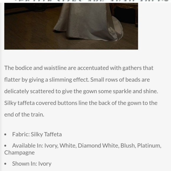 Taffeta Ruched Wedding Gown Casablanca C1831 - Picture 10 of 11